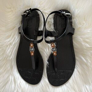 COACH Piccadilly T-Strap Sandals